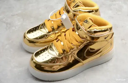 WB Air Kids Mid Metallic Force 314197-8100 1 Gold Nike 0502